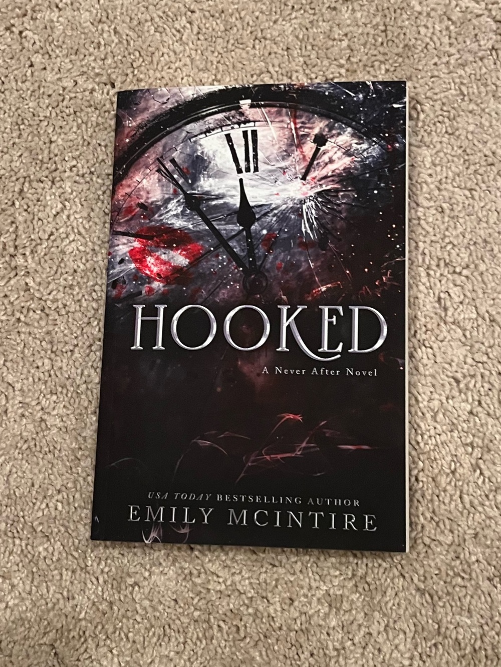 Hooked by Emily McIntire — Black & Red Book Cover